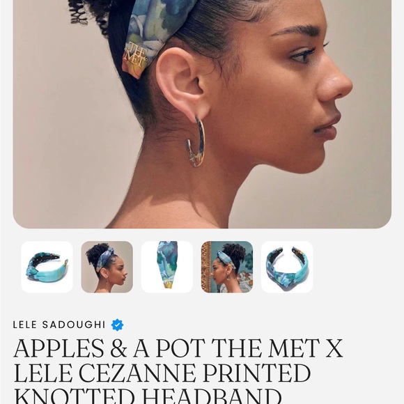 Lele Soughi The Met P. Cezzane Floral Patterned Headband New - Picture 4 of 9
